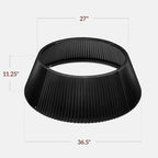 Best Choice Products Christmas Tree Collar, Solid Wood Slatted Tree Skirt Holiday Accessory for Home - Black - Image 2