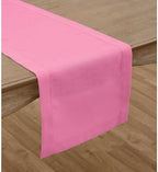 Solino Home 100% Pure Linen Dining Table Runner Flamingo Pink, 14 x 60 in - Image 2
