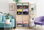 Sorbus Storage Bins with Clear Window, 6 Pack (13", Pastel Multi-Color) - Image 7