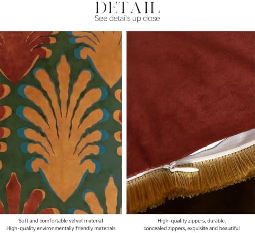 patdrea Designer Velvet Throw Pillow Cover,Set of 2,22"x22"-OldlegendA - Image 5
