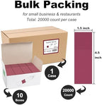 NATURALABEL Self-Adhesive Napkin Bands, Bulk Pack of 20,000, Burgundy - Image 2