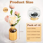 Small Gold Bud Vases, Set of 12 - Image 3