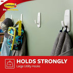 Command Large White Hooks, 16 Strips, 14 Hooks (Pack of 12) - Image 3