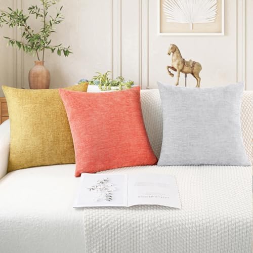 CaliTime Decorative Couch Throw Pillow Covers 24 X 24 Inches Living Coral - Image 5