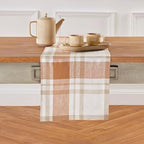 Solino Home 100% Pure Linen Table Runner Fall Harvest Plaid, 14 x 156 in - Image 2