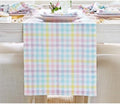 Solino Home 100% Pure Linen Table Runner Gingham, Gingham Check 14 x 60 in by SolinoHome