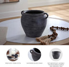 Signature Design by Ashley Black Terracotta Vase with Handles - Image 3
