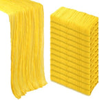 12 Pack 35 x 120 Inch Lemon Yellow Table Runner Cheesecloth by Heneger