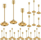 24PCS Brass Gold Candlestick Holders, Metal Taper Candle Holders by Ovveroche