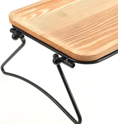 Rectangular Wooden Tiered Tray Set with Rack, Coffee Finish - Image 6