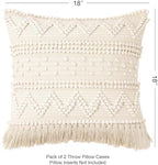 · REDEARTH · Textured Handwoven Throw Pillow Cases - Scandi Chic Natural - Image 2