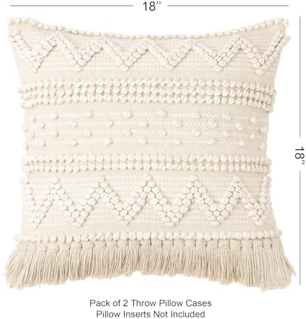 · REDEARTH · Textured Handwoven Throw Pillow Cases - Scandi Chic Natural - Image 2