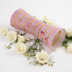 Pink Mosaic Glass Vase,11.8 Inch Mosaic Pink Vase for Living Room Bedroom Bouquets Wedding, Handmade Flower Vase for Home Decor - Image 5