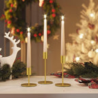 zeochyni Set of 12 Gold Taper Candle Holder Bulks for Wedding, Party Decor - Image 6