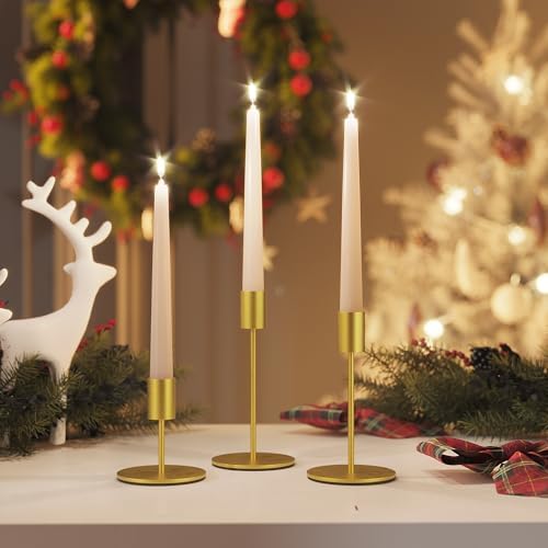 zeochyni Set of 12 Gold Taper Candle Holder Bulks for Wedding, Party Decor - Image 6