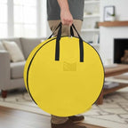 36 Inch Round Storage Bag 2 Pack,Minimalist Solid Pure Yellow Waterproof Wreath Storage Container with Handles&Zipper Unadorned Single Color Art Closet Organizer Bags Garland Box - Image 3