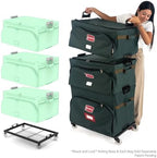 TreeKeeper (Green Christmas Ornament Storage Box with Dividers) - Deluxe Ornament Keeper - Holds 72 Ornaments up to 4 Inches in Diameter | 3 Removable Trays with Separators | Acid-Free Fabric Lining - Image 5
