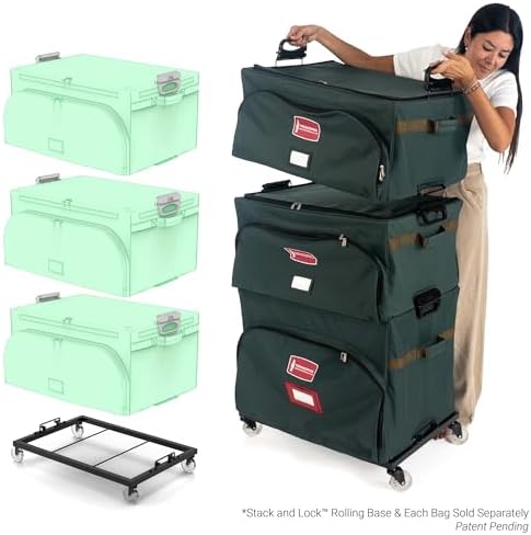 TreeKeeper (Green Christmas Ornament Storage Box with Dividers) - Deluxe Ornament Keeper - Holds 72 Ornaments up to 4 Inches in Diameter | 3 Removable Trays with Separators | Acid-Free Fabric Lining - Image 5