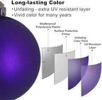 Purple & Silver 3.2" Large Christmas Balls - Christmas Tree Decoration Ornaments Shatterproof Hanging Balls for Birthday Halloween Holiday Wedding Decorations Set of 18pcs - Image 4