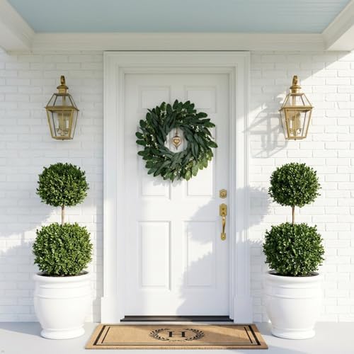 Summer Wreath for Front Door, 26 in Olive Eucalyptus - Image 2