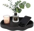 Coffee Table Tray for Home Decor,11" Cloud Resin Decorative Tray for Coffee Table Decor,Modern Organizer for Living Room&Kitchen Counter(Model B Black) by Unknown
