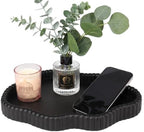 Coffee Table Tray for Home Decor,11" Cloud Resin Decorative Tray for Coffee Table Decor,Modern Organizer for Living Room&Kitchen Counter(Model B Black) by Unknown
