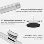 zeochyni Silver Candlestick Holders Set of 12 for Home Decor - Image 3