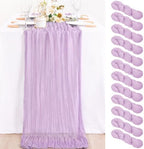 Lilac Purple Cheesecloth Table Runner Fall Wedding Party Decor, 12 Pack by MLMC