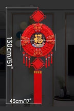 Traditional Chinese New Year Knot Pendant, 130 cm x 43 cm, Red and Gold Decoration, 2026 Lunar New Year - Image 3