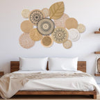 15 Pcs Boho Wall Basket Decor Woven Rattan Seagrass Wall Decor Hanging Rustic Farmhouse Round Handmade Wicker Decoration, Western Art for Living Room Kitchen Bedroom Home Nursery - Image 6