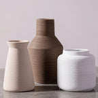 Ceramic Bud Vase Set of 3, Boho Centerpiece Flower Vases by TZIZO