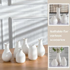 White Bud Vases Set of 12, Small Ceramic Mini Pottery Vases - Image 3