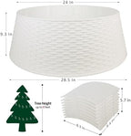 Blissun Christmas Tree Ring, 28.5" Plastic Christmas Tree Collar, Christmas Tree Skirt for Artificial Christmas Trees Decoration (Extra Large, White) - Image 2