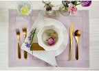 Solino Home 100% Pure Linen Placemats Lilac Hemstitch, 14 x 19 in, Set of 4 - Image 2