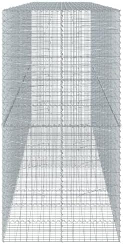 vidaXL Gabion Basket with Cover 550 x 100 x 200 cm in Galvanised Iron - Image 6
