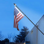 ZMTECH 7FT Flag Pole Kit with Solar Light and Proud American Flag, Adjustable Bracket and Upgraded Tangle-Free Ring 1" Stainless Steel Flagpole for Day and Night, Residential, Commercial, Black - Image 5