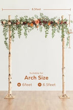 Ling's Moment 6.5FT Wedding Arch Flower Garland, Fall Orange - Image 6