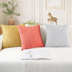 CaliTime Decorative Couch Throw Pillow Covers 18 X 18 Inches Living Coral - Image 5