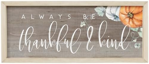 Simply Said, INC Farmhouse Frames- Always be Thankful & Kind, 10 x 24 in Rustic Wood Sign FF1178 by SimplySaidINC
