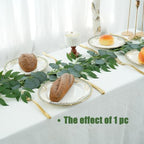 2 Pack Artificial Eucalyptus Garland Each 6.5 FT Faux Greenery Garland for Wedding Mantle Table Runner DIY Garlands Decor - Image 4