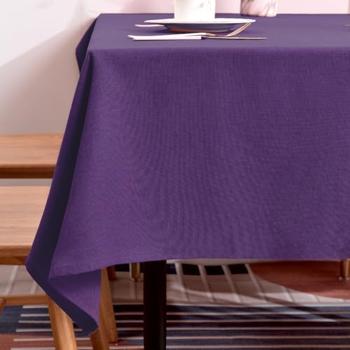 BALCONY & FALCON Rectangle Table Cloth Waterproof Purple 57"x118" by BALCONYFALCON