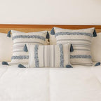 BUIOVBEY Boho Throw Pillow Covers Woven Tufted Pillow Cases with Tassels - Image 5