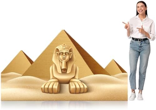 Thyle 5 ft Pyramid & Sphinx Mosque Cardboard Cutout Ramadan Eid Backdrop by Thyle
