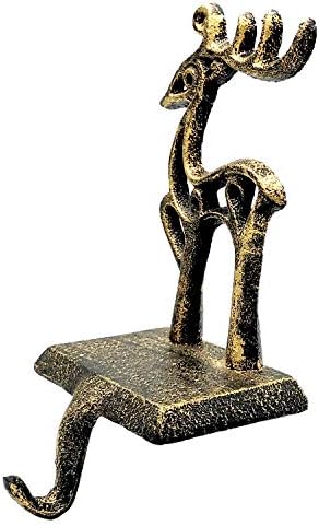 4 Pieces Reindeer Christmas Stocking Holder Christmas Hooks Skid Mantel Hooks Hanger for Fireplace Free Standing Christmas Decorations - Image 3