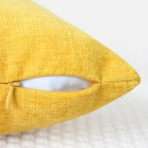 CaliTime Decorative Throw Pillow Covers 18 X 18 Inches Mustard Yellow - Image 3