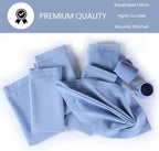 Hemstitch Cloth Dinner Napkins Cotton Set of 12 - Soft Durable Washable - Ideal for Farmhouse Parties Wedding Christmas Easter - Perfect Everyday Use Table Cloth Napkins 18x18 Light Blue - Image 5