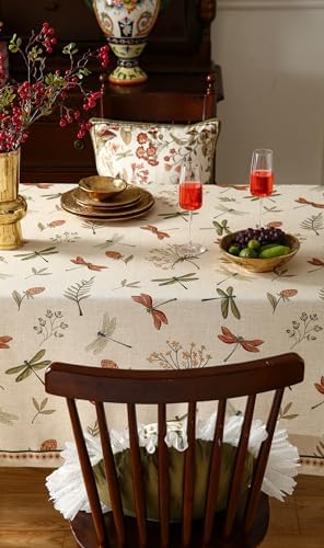 ISAENNE Designer Rectangular Elegant Classic Tablecloth,87"x55" - Image 4