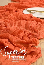 30 Pack Cheesecloth Table Runner 10FT Orange Table Runner Boho Gauze Cheese Cloth Table Runners Long Rustic Sheer Table Decorations for Wedding Party Baby Bridal Shower Birthday Holiday Home - Image 4