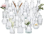 Glass Bud Vases Set of 32, Small Flower Vases for Wedding Centerpieces by Mapoxy