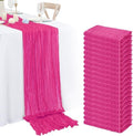 20 Pack Hot Pink Cheesecloth Table Runner 120 Inch 10FT Rustic Boho Gauze Cheese Cloth Table Runner for Wedding Party Baby Shower Thanksgiving Christmas Decoration by Lumaycens
